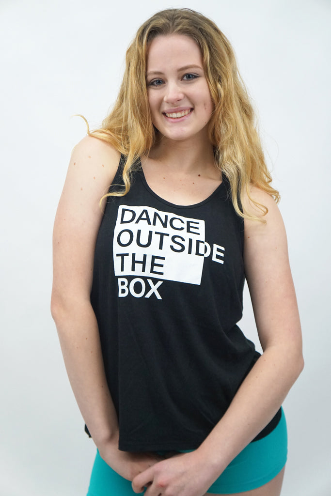 BOX735- Dance Outside the Box Drape Tank