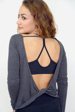 B004- Open back ballet long sleeve